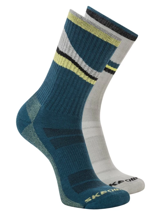 Obrázek produktu Skechers Muži 2 Pack Men's Crew Trail ponožky v Modrozelená, Velikost Velký