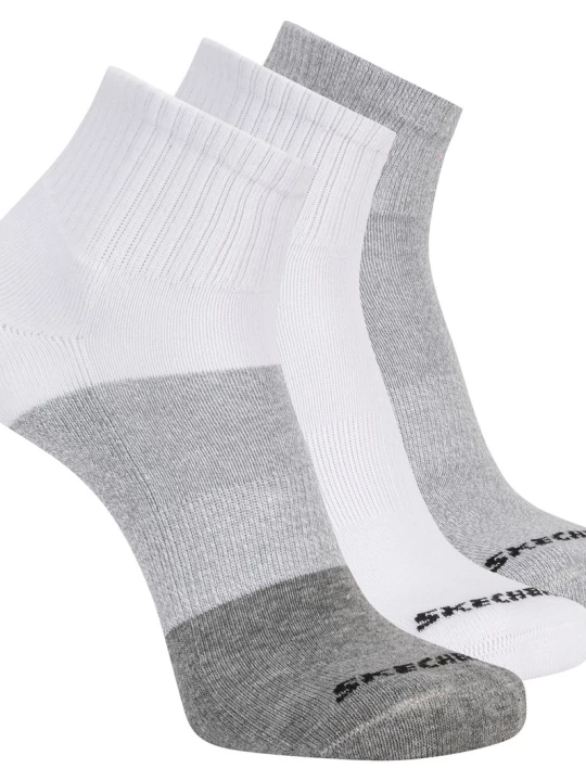 Obrázek produktu Skechers Muži 3 Pack Men's Colorblock Quarter ponožky v Šedá, Velikost Velký
