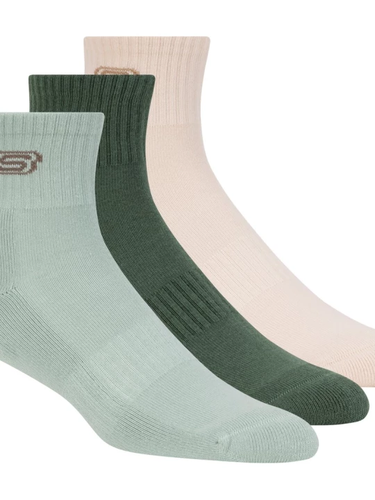 Obrázek produktu Skechers Muži 3 Pack Men's Lifestyle Quarter ponožky v Tmavozelený, Velikost Velký