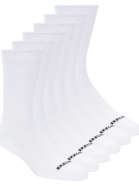Obrázek produktu Skechers Muži 6 Pack Large Core Crew ponožky v Bílý, Velikost Velký