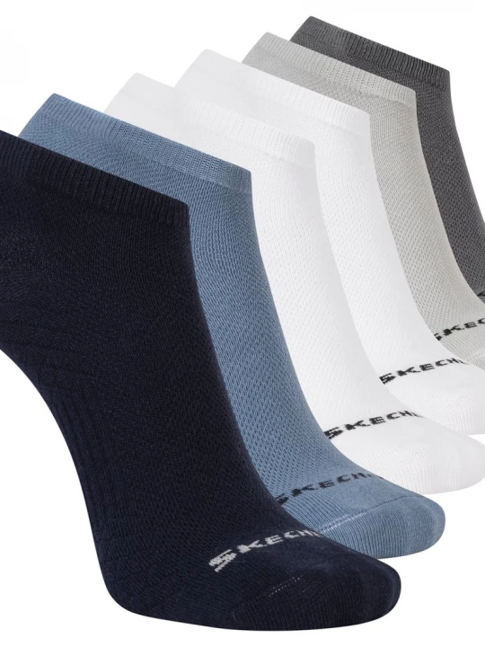 Obrázek produktu Skechers Muži 6 Pack Men's Low Cut Texture Knit ponožky v Tmave Modrá, Velikost Velký