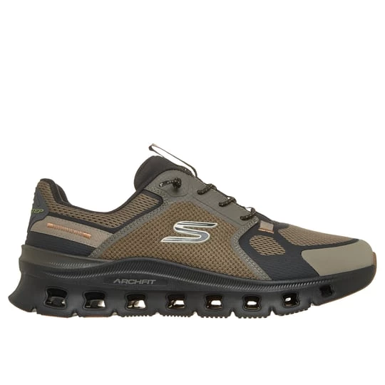 Obrázek produktu Skechers Muži Arch Fit Glide-Step Pro - Fardoh Shoes v Olivová / Cerná, Vegan, Pratelné v pračce zelená
