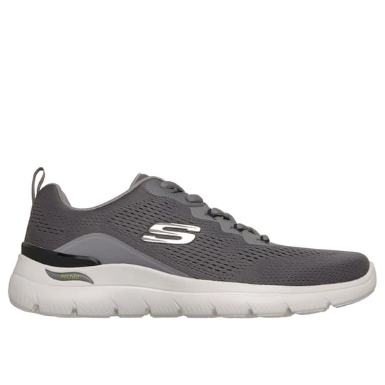 Obrázek produktu Skechers Muži Arch Fit Summits - Kravel Shoes v Sedá Uhlíková / Limetková, Vegan, Pratelné v pračce