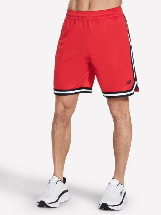Obrázek produktu Skechers Muži Basketball 8 Inch Short v Červené / Hnědý, Velikost Poloviční