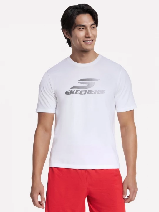 Obrázek produktu Skechers Muži Brand tričko v Bílý, Velikost Poloviční