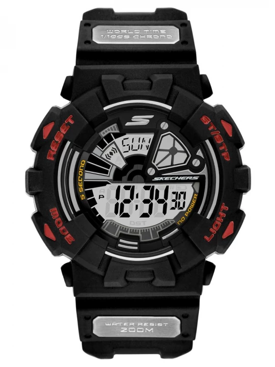 Obrázek produktu Skechers Muži Digital Black hodinky v Černá/Červené