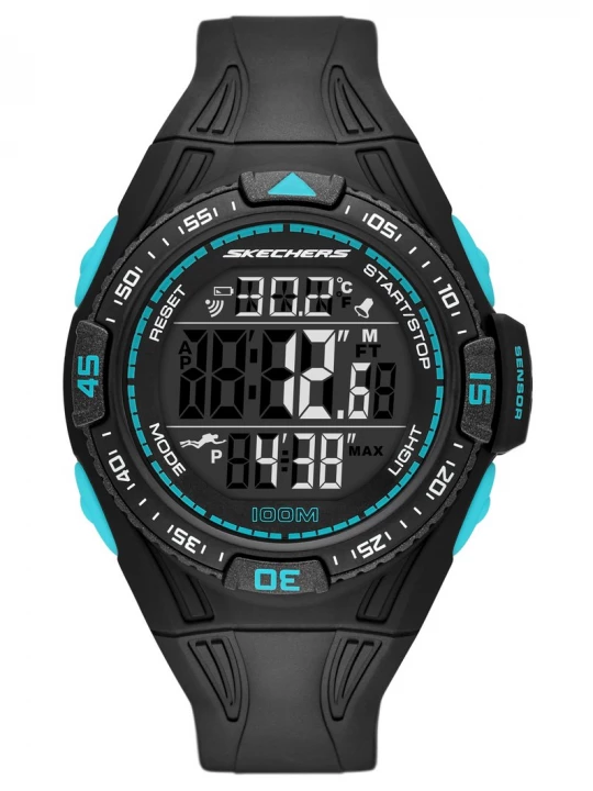 Obrázek produktu Skechers Muži Digital Long Strap hodinky v Cerná/Tyrkysová