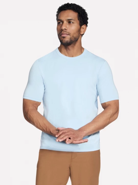Obrázek produktu Skechers Muži GO DRI Pima Crew v Bílý / Modrý / Oranžový, Velikost Malý
