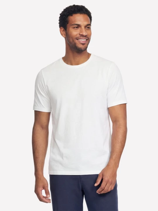 Obrázek produktu Skechers Muži GO DRI Pima Crew v Bílý, Velikost Poloviční