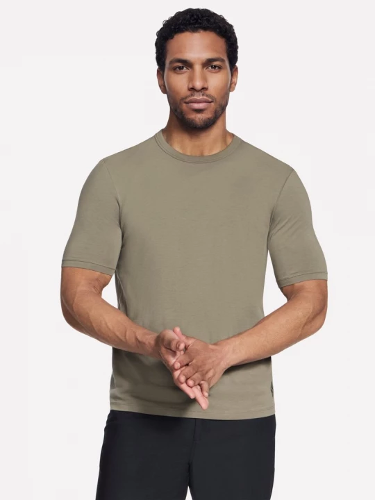 Obrázek produktu Skechers Muži GO DRI Pima Crew v Olivová Barva / Šedá, Velikost Malý