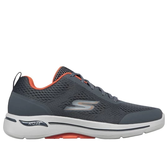 Obrázek produktu Skechers Muži GO WALK Arch Fit - Idyllic Shoes v Sedá Uhlíková / Oranzový