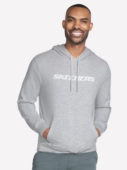 Obrázek produktu Skechers Muži Heritage Strikethrough mikina v Světle Šedá, Velikost Poloviční