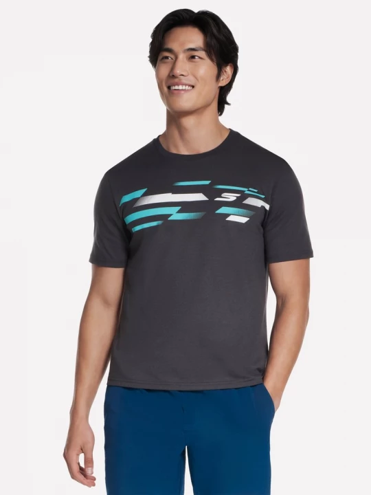 Obrázek produktu Skechers Muži Matrix tričko v Cerná / Sedá Uhlíková, Velikost Poloviční