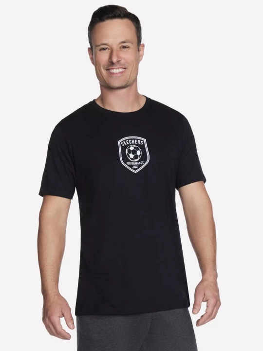 Obrázek produktu Skechers Muži Performance Short Sleeve tričko v Černá, Velikost Poloviční