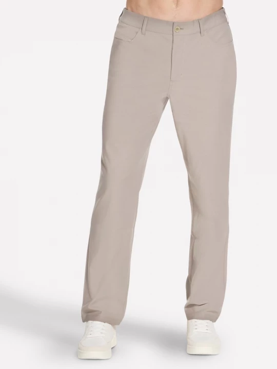 Obrázek produktu Skechers Muži Premium 5 Pocket kalhoty Classic v Světle Šedá / Korál, Velikost Poloviční