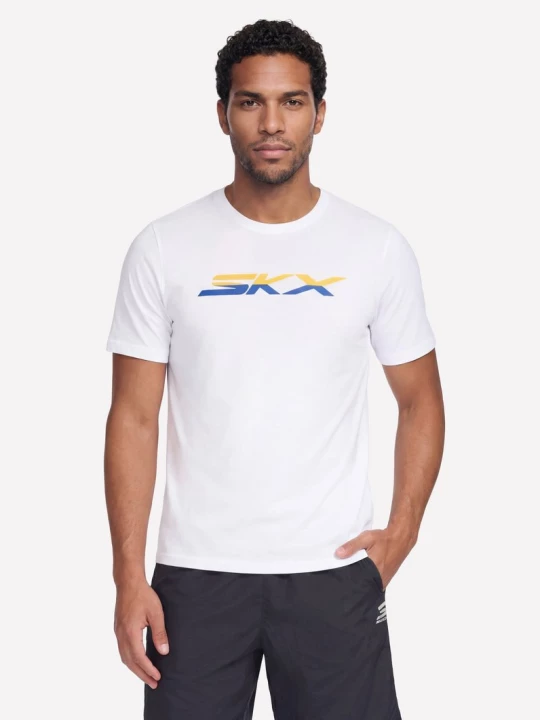 Obrázek produktu Skechers Muži SKX Short Sleeve tričko v Bílý, Velikost Poloviční