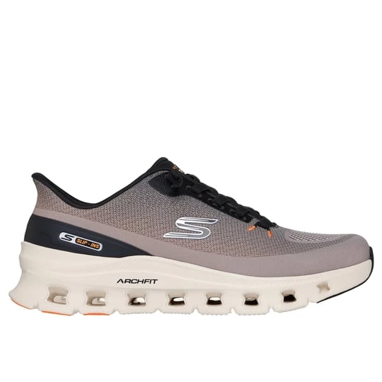 Obrázek produktu Skechers Muži Slip-ins: Arch Fit Glide-Step Pro Shoes v Sedohnedá / Cerná, Vegan, Pratelné v pračce