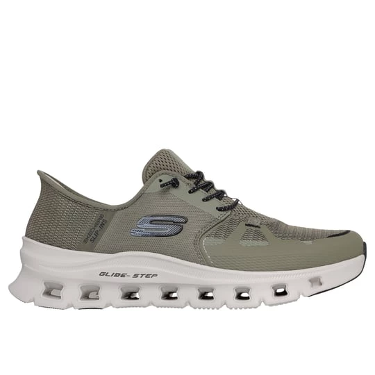 Obrázek produktu Skechers Muži Slip-ins: Glide-Step Pro Shoes v Olivová / Cerná, Vegan, Pratelné v pračce zelená