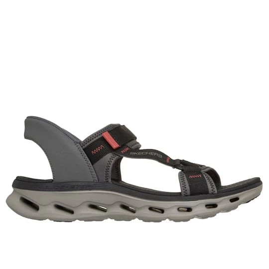 Obrázek produktu Skechers Muži Slip-ins: GO WALK Glide-Step 2.0 sandály - Gerry v Šedá / Červené, Vegan