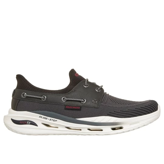 Obrázek produktu Skechers Muži Slip-ins Relaxed Fit: Arch Fit Orvan - Starport Shoes v Sedá Uhlíková / Cerná, Pratelné v pračce