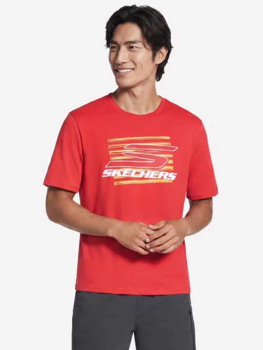 Obrázek produktu Skechers Muži Split tričko v Červené / Hnědý