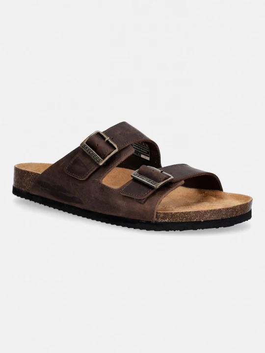 Obrázek produktu Skechers Nubukové pantofle Skechers AIDAN hnědá