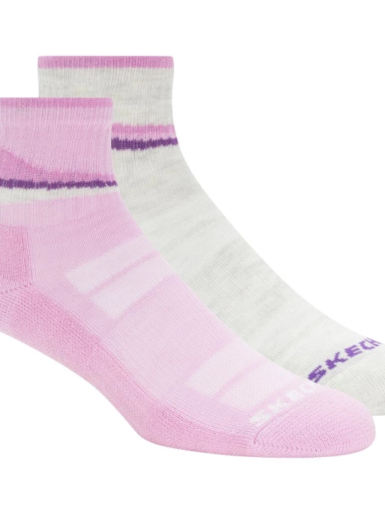 Obrázek produktu Skechers Ženy 2 Pack Women's Trail Quarter ponožky v Levandule, Velikost Poloviční