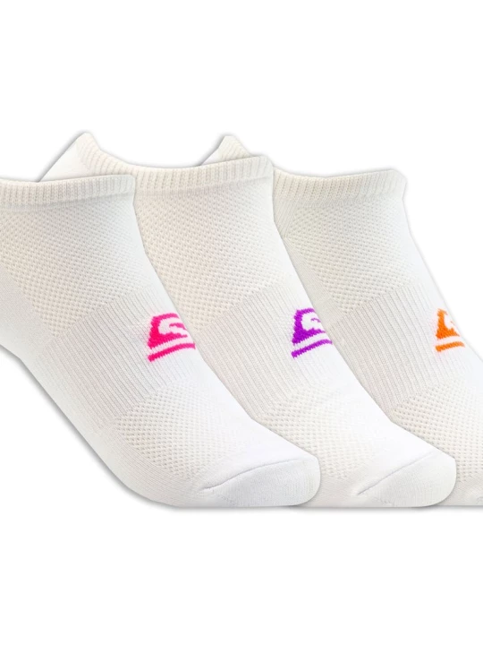 Obrázek produktu Skechers Ženy 3 Pack No Show Stretch ponožky v Bílý, Velikost Poloviční