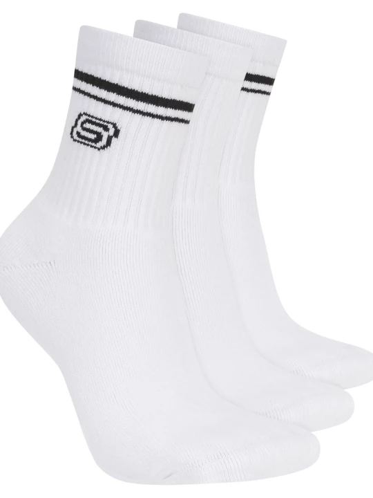 Obrázek produktu Skechers Ženy 3 Pack Women's Low Crew Varsity ponožky v Bílý, Velikost Poloviční