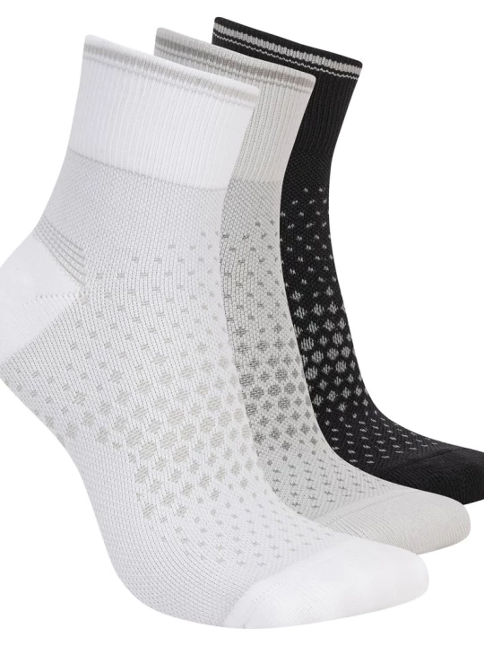 Obrázek produktu Skechers Ženy 3 Pack Women's Reflective Performance Quarter ponožky v Bílý/Šedá, Velikost Poloviční