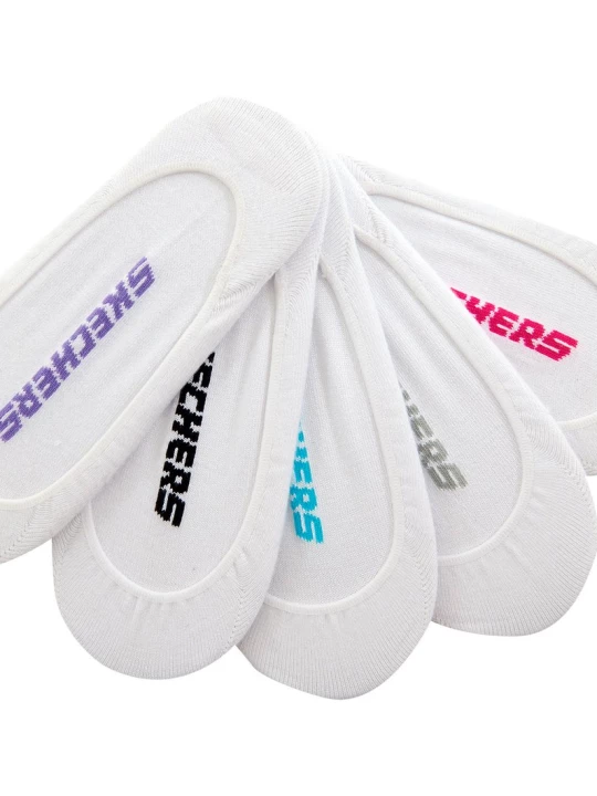 Obrázek produktu Skechers Ženy 5 Pack Non Terry Solid Liner ponožky v Bílý, Velikost Poloviční