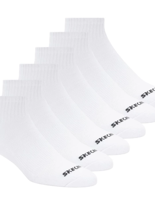 Obrázek produktu Skechers Ženy 6 Pack Core Quarter Medium ponožky v Bílý, Velikost Poloviční