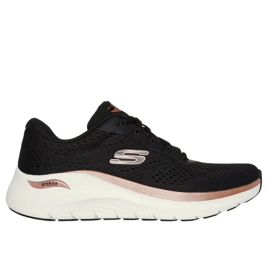 Obrázek produktu Skechers Ženy Arch Fit 2.0 - Glow The Distance Shoes v Černá / Růžové Zlato, Vegan