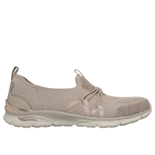 Obrázek produktu Skechers Ženy Arch Fit Sunny - Flutter Step Shoes v Sedohnedá / Zlatá, Vegan, Pratelné v pračce béžová