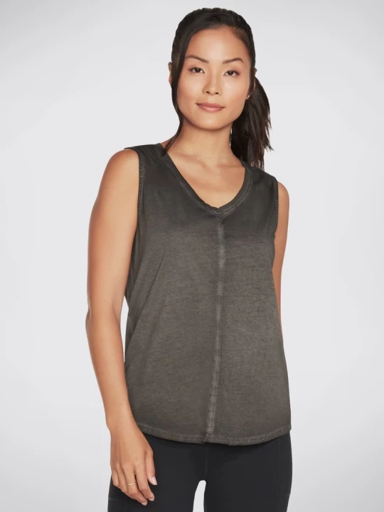 Obrázek produktu Skechers Ženy Diamond Wash Hatha V-neck Tank v Černá, Velikost Malý
