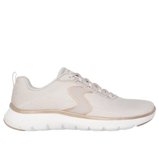 Obrázek produktu Skechers Ženy Flex Appeal 5.0 - Luxe Glow Shoes v Prírodní / Zlatý, Vegan, Pratelné v pračce