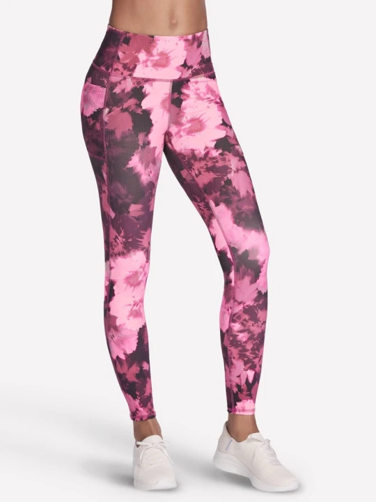 Obrázek produktu Skechers Ženy GO FLEX RIB Inbloom Full Length High-Waisted legíny v Přírodní Barva / Burgundské