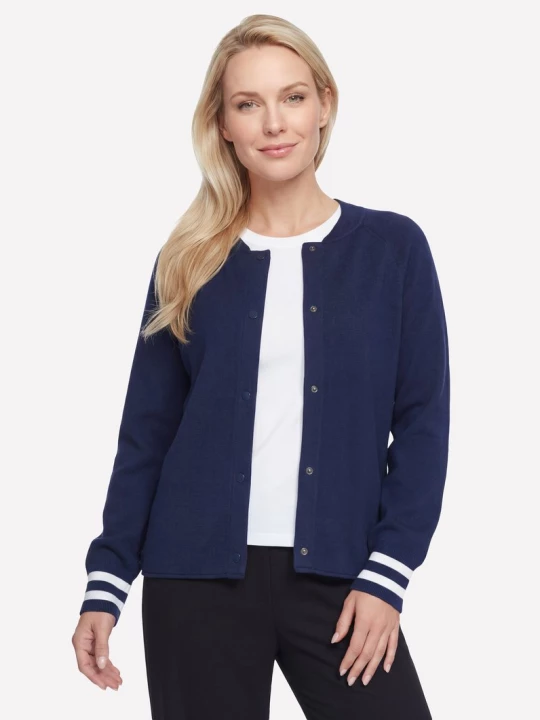 Obrázek produktu Skechers Ženy GO WALK Reflection Sweater Bomber v Tmave Modrá, Velikost Malý