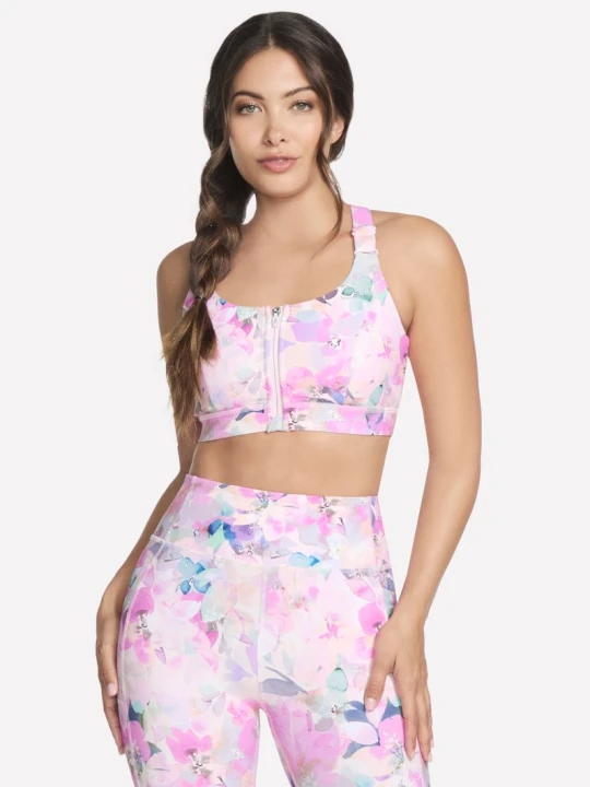 Obrázek produktu Skechers Ženy GO WALK Seascape Floral Zip Front Bra v Korál