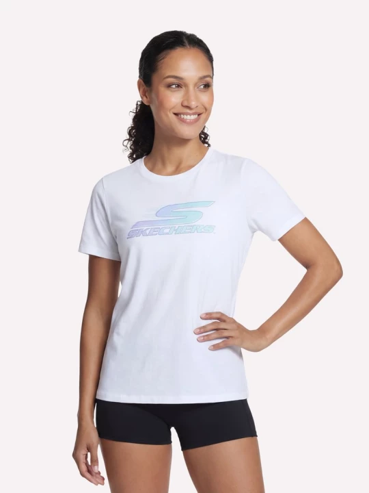 Obrázek produktu Skechers Ženy Motion Short Sleeve tričko v Bílý, Velikost Malý