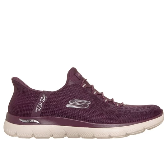 Obrázek produktu Skechers Ženy Slip-ins: Arch Fit Summits - Luxe Leopard Shoes v Svestková, Vegan, Pratelné v pračce