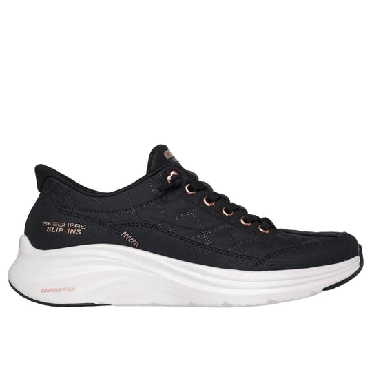 Obrázek produktu Skechers Ženy Slip-ins: Contour Foam - Cozy Fit Golden Hour Shoes v Černá / Růžové Zlato, Pratelné v pračce