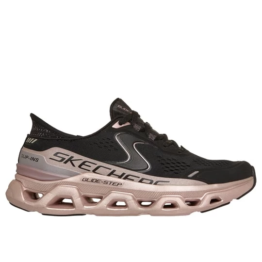 Obrázek produktu Skechers Ženy Slip-ins: Glide-Step Altus - Starlight Shine Shoes v Černá / Růžové Zlato, Vegan, Pratelné v pračce