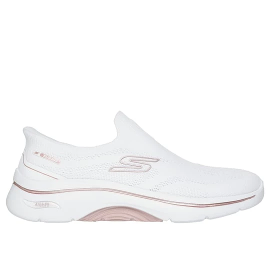 Obrázek produktu Skechers Ženy Slip-Ins: GO WALK Arch Fit 2.0 - Tatum Shoes v Bílý / Růžové Zlato, Vegan, Pratelné v pračce