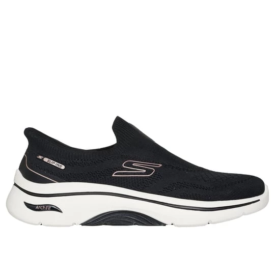 Obrázek produktu Skechers Ženy Slip-Ins: GO WALK Arch Fit 2.0 - Tatum Shoes v Černá / Růžové Zlato, Vegan, Pratelné v pračce