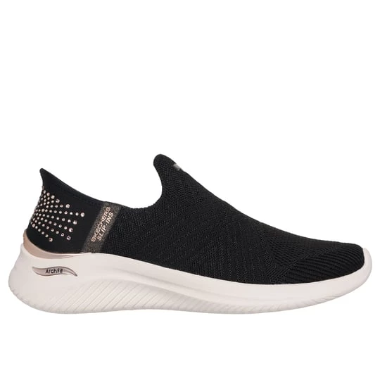 Obrázek produktu Skechers Ženy Slip-ins Martha Stewart: Arch Fit Ultra Flex 3.0 - Brilliant Diamond Shoes v Černá/Růžové Zlato, Vegan