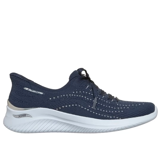 Obrázek produktu Skechers Ženy Slip-ins Martha Stewart: Arch Fit Ultra Flex 3.0 - Metallic Grace Shoes v Tmave Modrá, Vegan, Pratelné v pračce