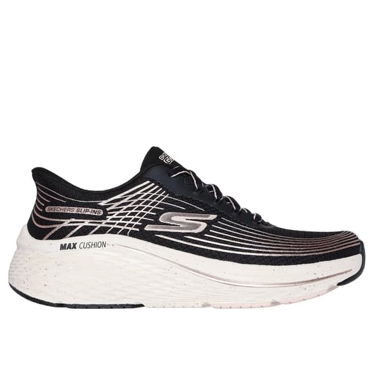 Obrázek produktu Skechers Ženy Slip-ins: Max Cushioning 2.0 - Kaplan Shoes v Černá / Růžové Zlato, Vegan, Pratelné v pračce