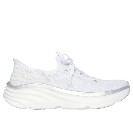 Obrázek produktu Skechers Ženy Slip-ins Relaxed Fit: D'Lux Vapor - Evening Glowing Shoes v Bílý / Stříbrná, Vegan, Pratelné v pračce