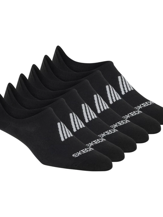 Obrázek produktu Skechers Ženy Super Soft No Show Liner ponožky - 6 Pack v Černá, Velikost Poloviční